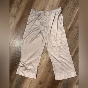 Abercrombie & Fitch Light Gray Striped Pajama Pants